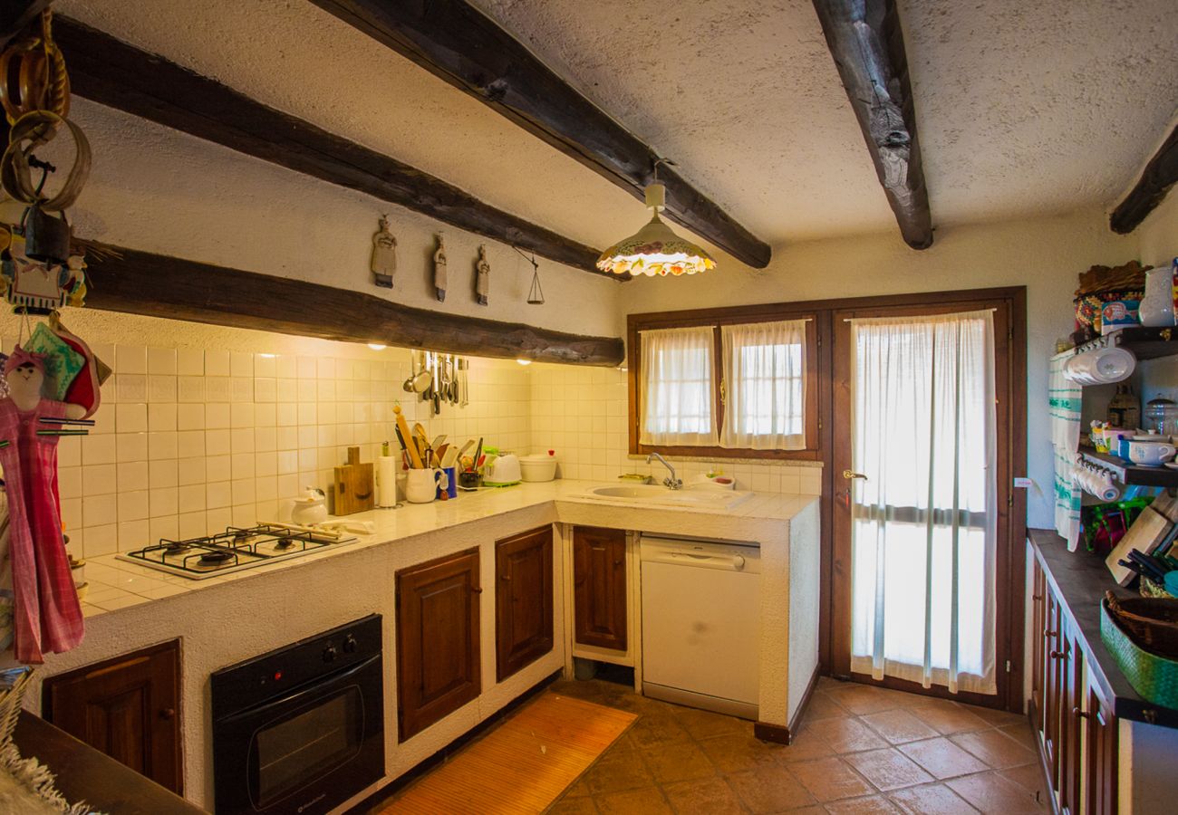 Villa Alberto - cucina attrezzata con elettrodomestici moderni in villa in affitto a Porto San Paolo