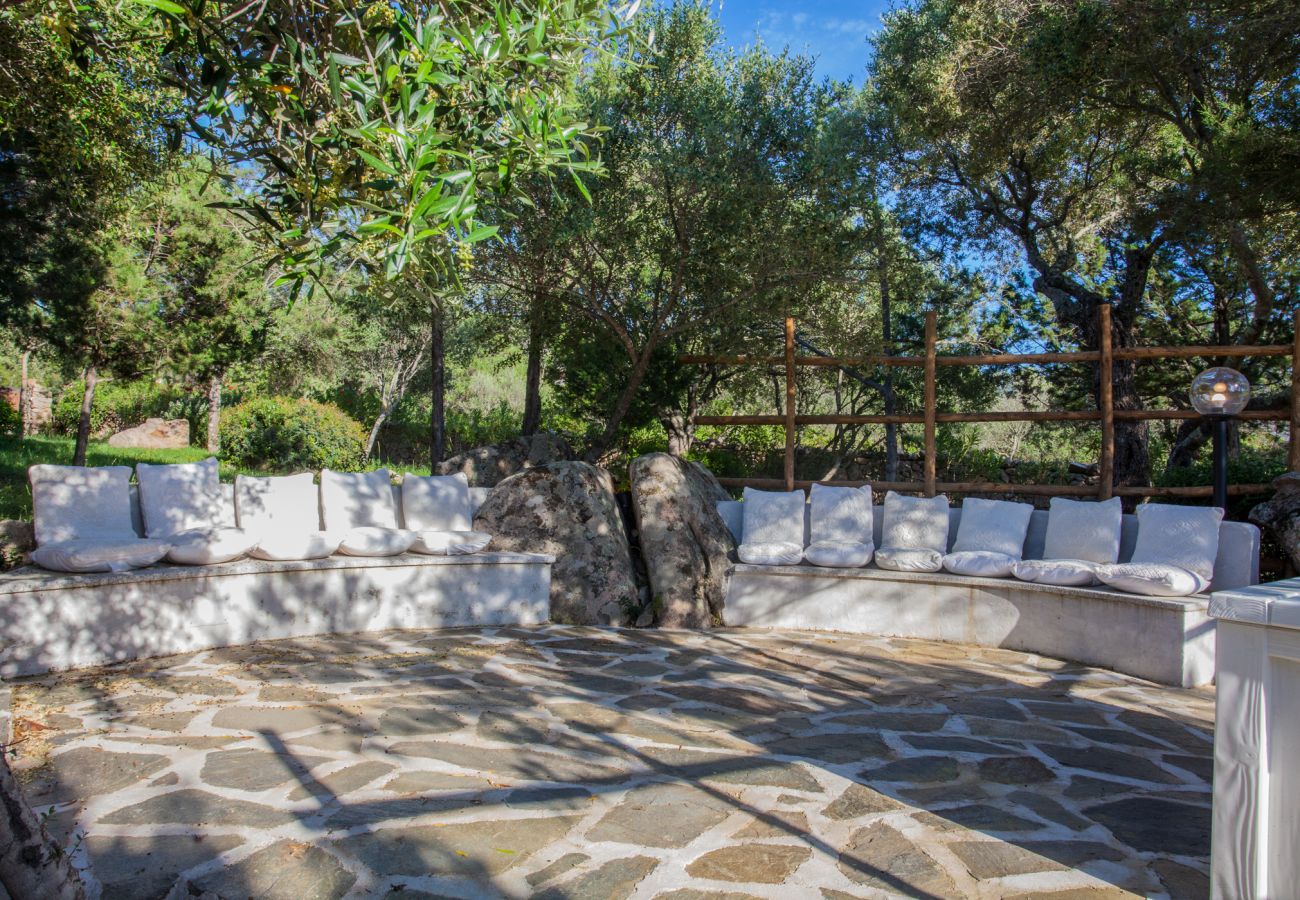 Villa Sa Jaga - giardino con piante mediterranee, villa in affitto Costa Smeralda