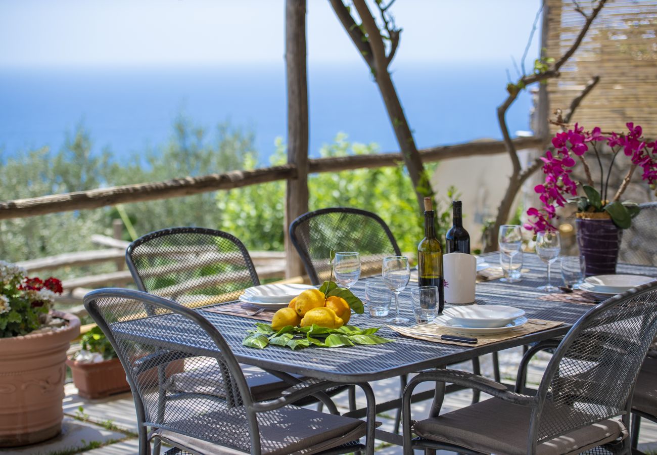 Casa a Praiano - Casa Il Riccio - Casa con giardino e panorama mozzafiato