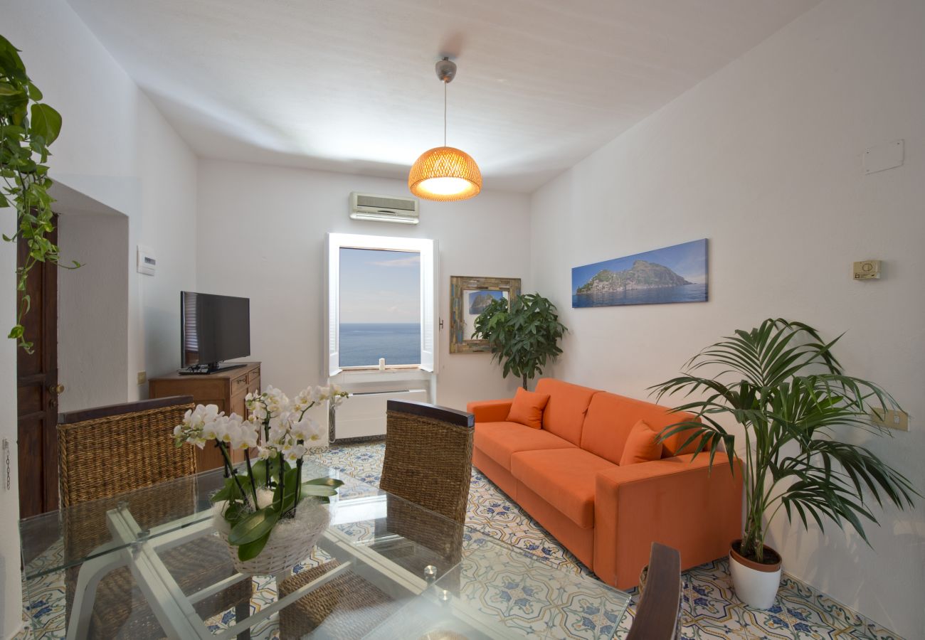 Ferienhaus in Praiano - Casa Sunset - Panoramaterrasse mit Blick auf Positano und Capri