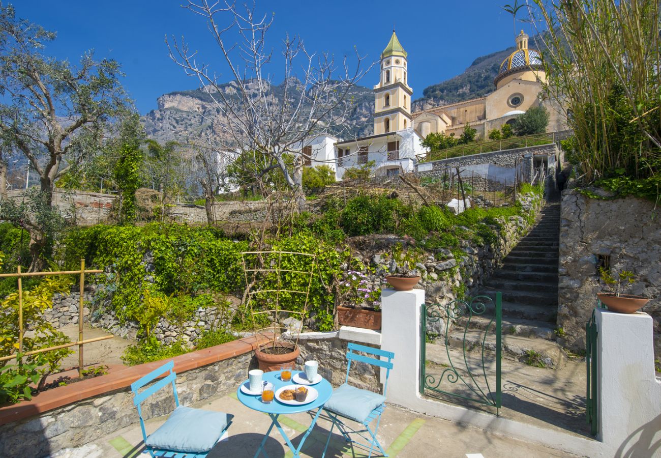 Ferienhaus in Praiano - Casa di Nonno Mario - Aussicht auf den Capri-Sonnenuntergang