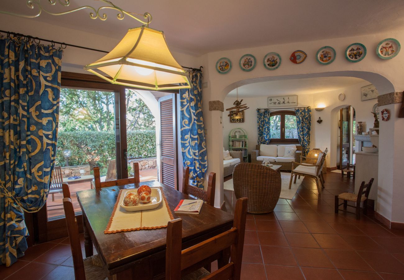 Villa Sa Jaga - dining room with panoramic view in villa with private pool in Costa Smeralda