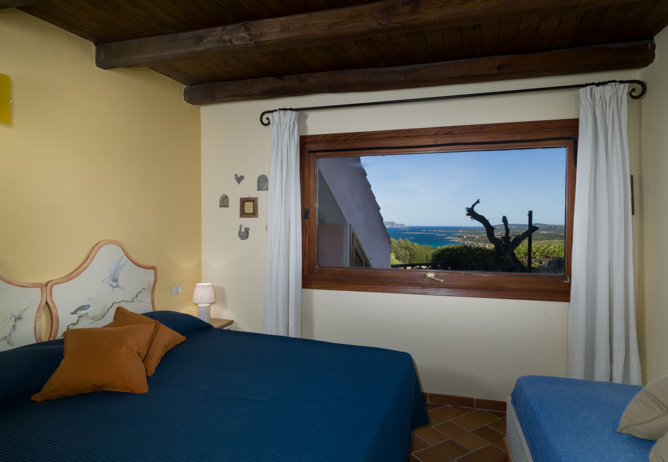 Villa Majra - double bedroom with spectacular sea view, luxury villa in Sardinia