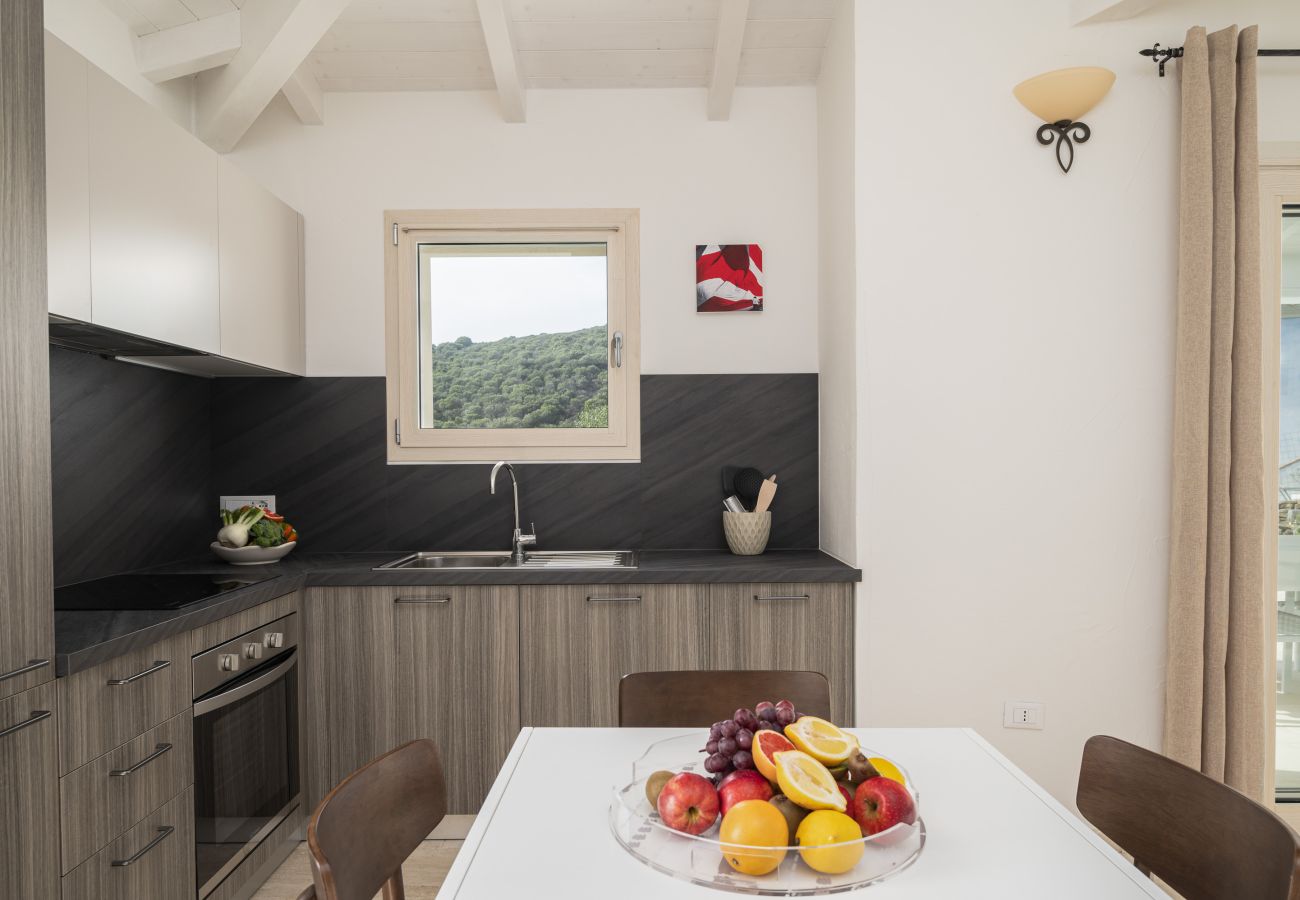 Bellevue 36A Kitchen with modern appliances in villa in Budoni