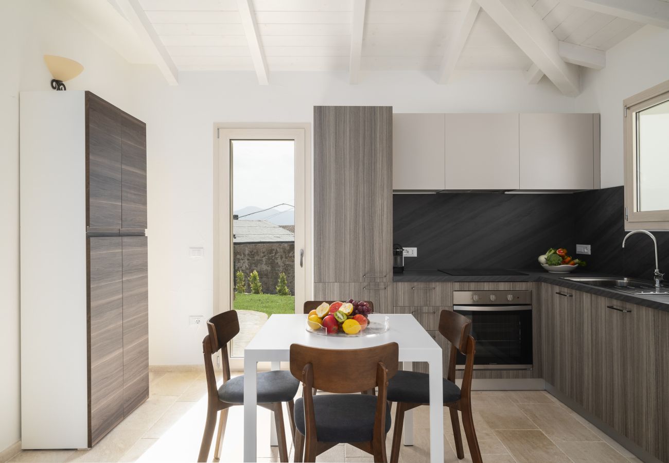 Bellevue 36A Open space kitchen with garden view in Sardinia